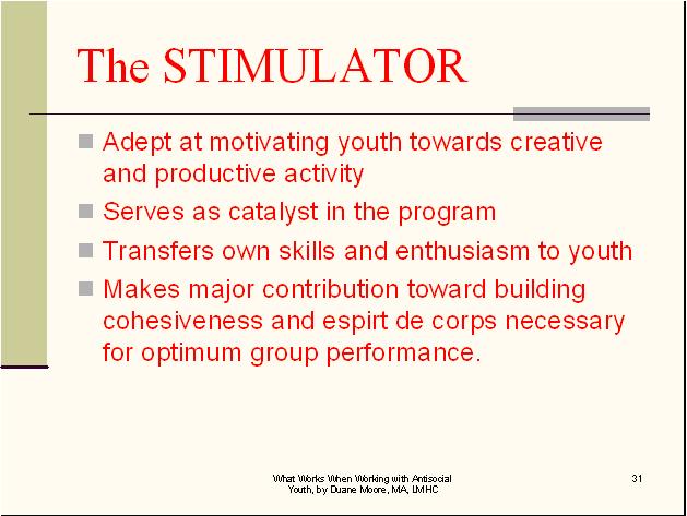 The Stimulator Conduct Disorder CEUs 